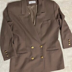 Dior Taupe Blazer with Gold Accents